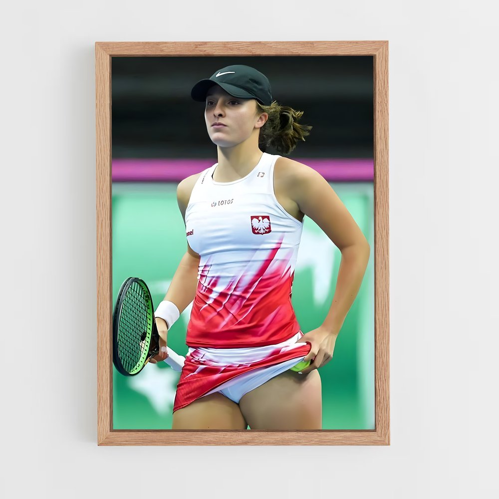 Poster La Raquette Rouge – affiche Tennis (vue 4)